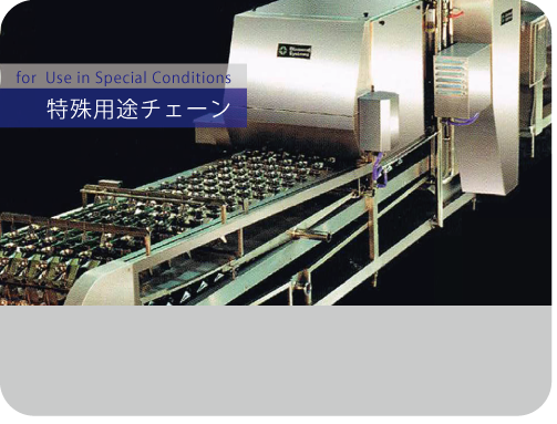 We also develop and supply chains for use in special conditions, such as for conveyors, to meet customer's needs.
We have had broad achievements mainly in the overseas market.